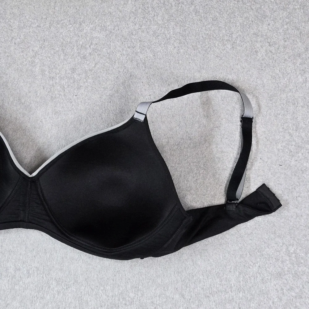 Calvin Klein Women Bra Large Black T Shirt Underwired Strap Adjustable